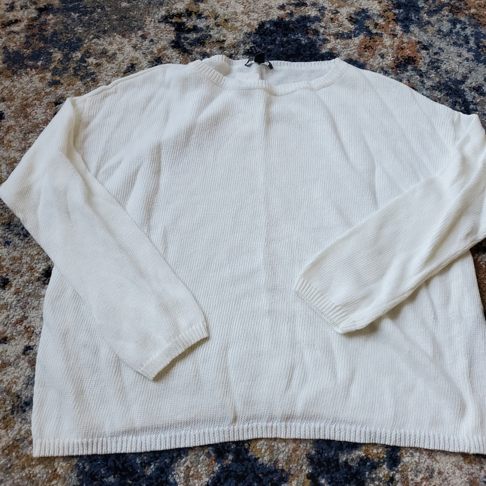 Organic Linen Cotton‎ Cord Crew Neck Top - Picture 2 of 5
